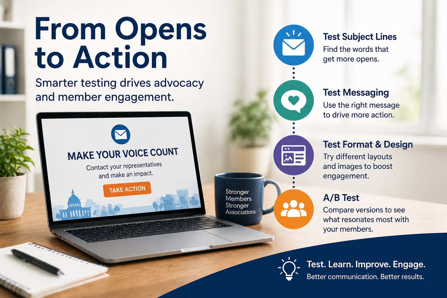 From Opens to Action: Improving Advocacy and Member Engagement with Smarter Testing